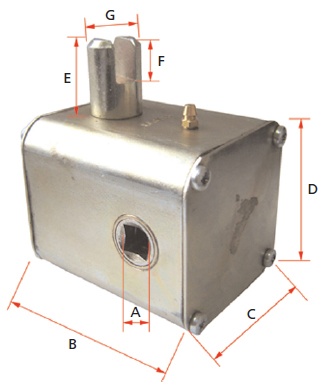 GEAR BOX 80x80-96MM SQ LEFT-R OR RIGHT-F