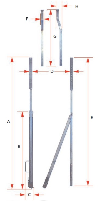 UNIVERSAL KICK-OUT ROOF SUPPORT POST