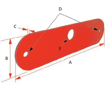 WEAR PLATE SLIDING PILLAR LOWER WEAR PLATE SLIDING PILLAR LOWER