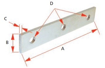 ALUMINUM CLAMPING PLATE FOR PELMET