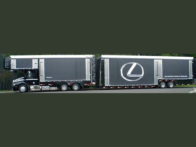 Lexus curtainside trailer graphics