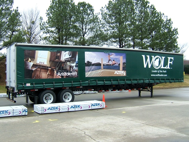 Wolf curtainside trailer graphics