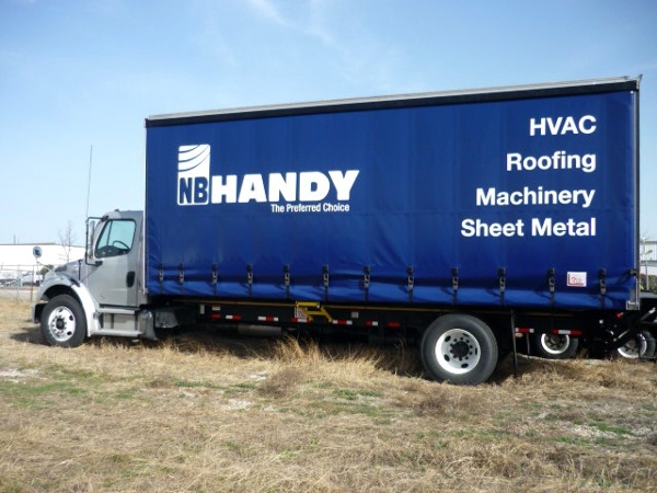 Silkscreen Graphics on a Curtainside Trailer