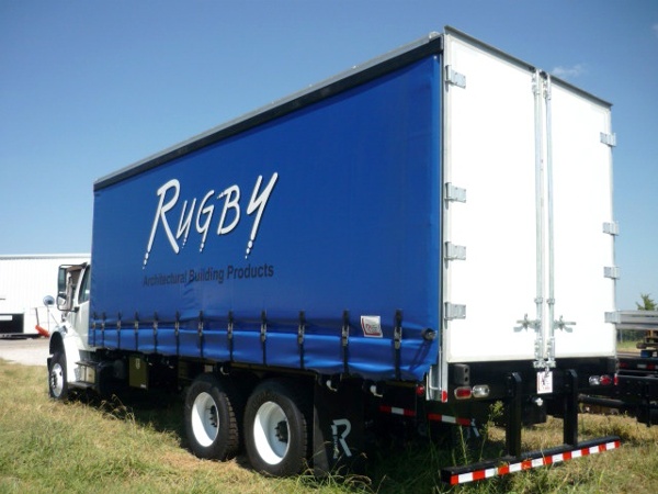 Silkscreen Graphics on a Curtainside Trailer