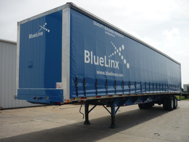 1994 flatbed trailer converted with a 2014 curtainside trailer conversion - after