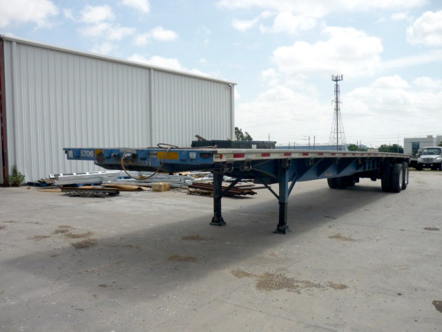 1994 flatbed trailer converted with a 2014 curtainside trailer conversion - before