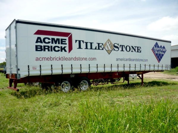 Silkscreen Graphics on a Curtainside Trailer