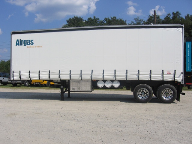 Silkscreen Graphics on a Curtainside Trailer