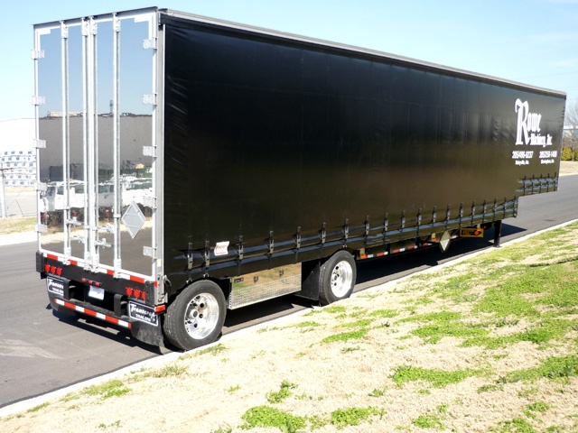 Silkscreen Graphics on a Curtainside Trailer